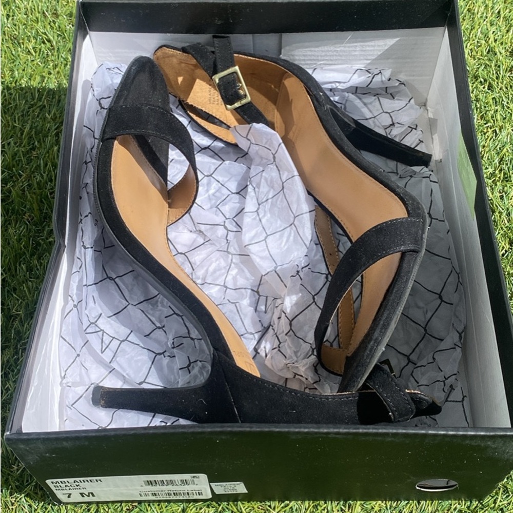 Material Girl Black Strappy Heels